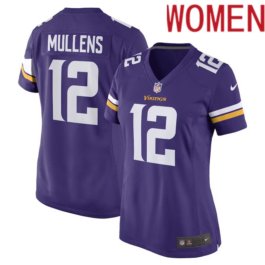 Women Minnesota Vikings 12 Nick Mullens Nike Purple Game Player NFL Jersey